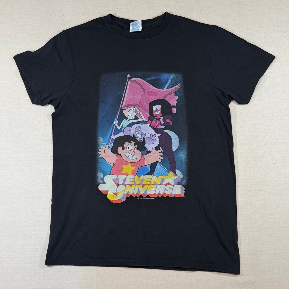 Steven Universe Cartoon Network Graphic T-Shirt Black Mens Size Medium kidcore